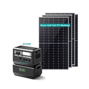 Sistema de Almacenamiento de Energía Solar de 2KW con <span class=keywords><strong>Microinversor</strong></span> Integrado y Planta de Energía Compacta LiFePO4 con Celdas Fotovoltaicas Negras de Media Celda para Uso en Balcones - Product Image 1