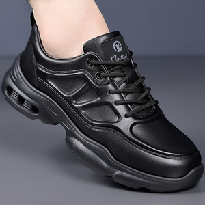 Chaussures Chunky pour Hommes, Automne, Bout Rond, Synthétiques, Lacets, Semelle en Caoutchouc avec Coussin d'Air, Antidérapantes, Chaussures de Marche Casual pour l'Extérieur - Product Image 3
