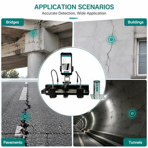 Équipement CND : Détecteur de fissures sans fil intégré pour béton armé F800 – Jauge de fissuration du béton - Product Image 5