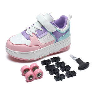 Fabrik preis Benutzer definiertes Logo Profession elle bunte Turnschuhe Jungen Mädchen Atmungsaktive Rollschuhe für Männer Verstellbare gerade Linie - Product Image 6