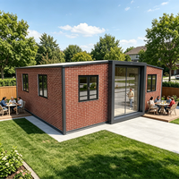 Maison conteneur préfabriquée en acier galvanisé, texture brique, extensible, pour ADU, cabane de loisirs de jardin