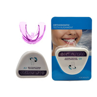 Traitement d'alignement des dents personnalisé, accolades invisibles 3 étapes de lissage des dents aligneur dentaire