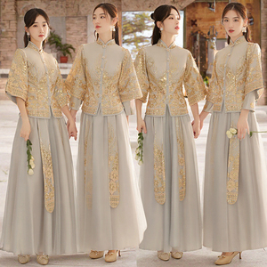 2025 nouveau printemps Xiuhe femmes grande taille Style chinois robe de demoiselle d'honneur pour adultes traditionnel chinois mariage soeurs chinois - Product Image 3