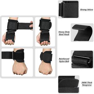 Sangles de Soutien pour Poignets et Mains avec Crochets en Acier Métalliques Personnalisables pour Musculation, Améliore la Prise de Force, Protection pour Traction et Haltérophilie, Sécurité Fitness - Product Image 3