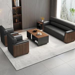 Ensemble de fauteuils de canapé de luxe personnalisables canapés en cuir confortables pour bureau, patron, PDG, exécutif, pour réception de bureau commercial, salle d'attente - Product Image 5