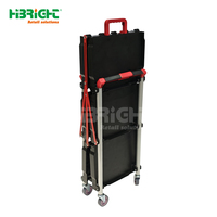 Carro de Servicio Industrial Plegable de Plataforma de Cuatro Ruedas de Plástico Resistente Highbright con Mango Suave, Opción OEM, Color Personalizable