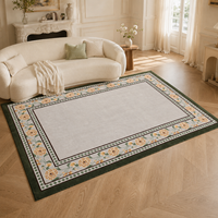 Tapis tufté à la main de qualité supérieure, style traditionnel, motif floral, à poils coupés, sur mesure, pour salon et projets hôteliers