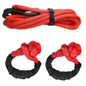 Corde de récupération cinétique 5.7Ton <span class=keywords><strong>sangle</strong></span> de remorquage de véhicule 9m * 16mm pour Kit de récupération <span class=keywords><strong>4x4</strong></span> avec manilles souples de 11Ton - Product Image 1