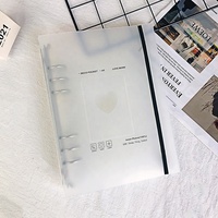 Dossier de dossier d'anneau de bureau A5 A6 A4, 50 pièces, classeur, spirale PP Transparent, pour anneau d'affaires