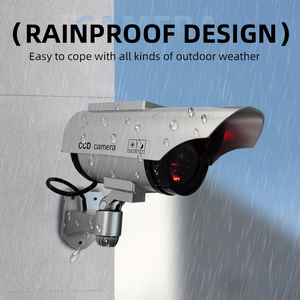 Không thấm nước an ninh CCTV giả ngoài trời máy ảnh với IR LED phong cách ánh sáng năng lượng mặt trời CCD cảm biến không thấm nước giả giả mồi nhử - Product Image 4
