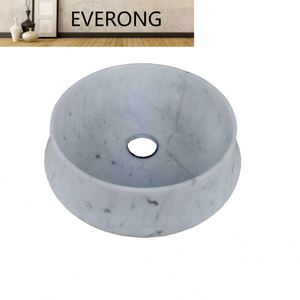 อ่างล้างหน้าหินอ่อนสีขาวมิลาส ลิลแลค รูปทรงสี่เหลี่ยมผืนผ้า อ่างล้างหน้าแบบวางบนเคาน์เตอร์สำหรับห้องน้ำสุดหรู - Product Image 1