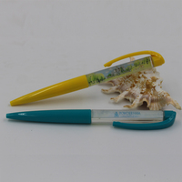 Usine en gros impression personnalisée 2d Pvc flotteur liquide stylo bas quantité minimale de commande cadeaux promotionnels fantaisie Aqua stylo à bille en plastique