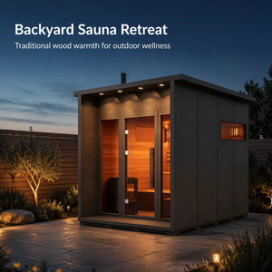 Sauna en bois moderne haut de gamme pour jardin extérieur, cabane de jardin pour villa de luxe, spa à domicile, relaxation avec chauffage électrique 220-240V - Product Image 6