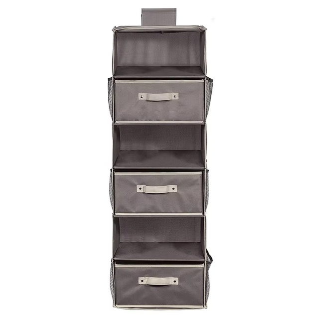 Modern Fabric 6 Shelf Closet Hanging Organizer Detachable Drawer for Storage Clothes Wardrobe Organization