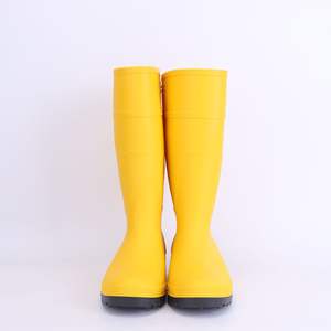 Bottes de pluie en PVC unisexe personnalisées pour l'agriculture, économiques, pour adultes, imperméables, printemps, été, automne, hiver, doublure en coton rouge - Product Image 2