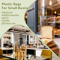 Sacs en plastique transparents personnalisés YC avec poignées découpées pour le commerce de détail, les petites entreprises et l'emballage cadeau