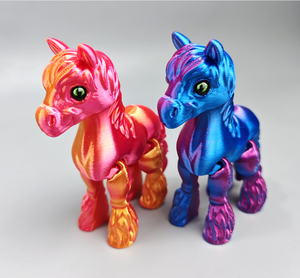 Estatuas de Pony Impresas en 3D Ecológicas Transfronterizas, Juguetes Creativos de Animales de Dibujos Animados con Articulaciones Móviles, Regalos Temáticos de Amor para Amantes de los Animales - Product Image 4