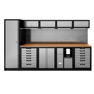 Garage workstation modular steel tool drawer storage cabinet equipment workbench metal tool garage cabinet system