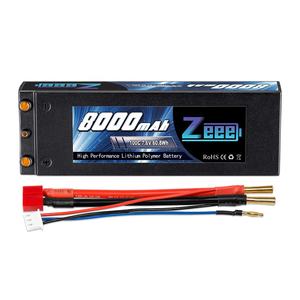 แบตเตอรี่ Zeee HV 7.6V 2S 8000mAh Rc Lipo เหมาะสำหรับรถทุกประเภทขนาด 1/10 เช่น Traxxas Slash, Slash 4x4, Bandit, Rustler, ฯลฯ - Product Image 1