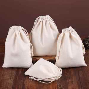 ถุงของขวัญผ้าแคนวาสธรรมชาติรีไซเคิลได้พร้อมโลโก้สั่งทำพิเศษสำหรับรองเท้า เสื้อผ้า และถุงเท้า - Product Image 1