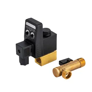 Air Compressor Auto Time Delay Switch Split Pneumatic Electronic Timer Drain Solenoid Valve