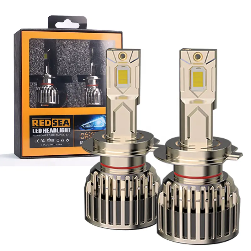 Redsea factory R5 h1 led headlight 55w 100W 10000LM luces led h4 de alta potencia para vehiculo h11 h7 led headlight bulb 24v