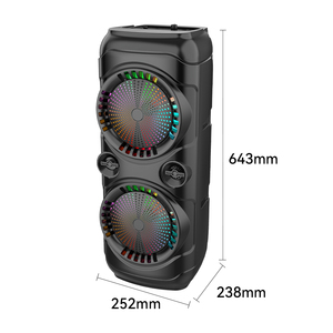 SING-E ZQS8229W Altavoz con Ruedas Doble de 8 Pulgadas, Bluetooth, para Fiestas, <span class=keywords><strong>Karaoke</strong></span>, con Luces LED Disco - Product Image 3