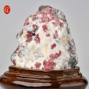 천연 적색 주홍석 크리스탈 표본 원석 매트릭스 포함 - 치유 에너지 스톤 미네랄 컬렉션 장식 - Product Image 1