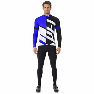 Set <span class=keywords><strong>Maglia</strong></span> <span class=keywords><strong>Ciclismo</strong></span> <span class=keywords><strong>Invernale</strong></span> Termica Felpata a Maniche Lunghe per Bici da Corsa Uomo Donna - Product Image 2