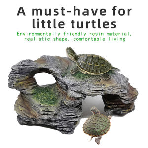 Aquarium-Kletterfelsen aus Kunstharz, Schildkröten-Unterschlupf, Sonneninsel, Aquarium-Dekoration - Product Image 5