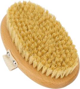 Brosse corporelle à logo personnalisé pour le brossage à sec, en poils naturels, exfoliante pour la peau sèche, pour un drainage lymphatique impeccable - Product Image 4