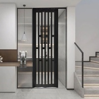 Accueil Porte de séparation Porte coulissante pliante en cristal de luxe Balcon Salon Moderne Simple Porte pliante