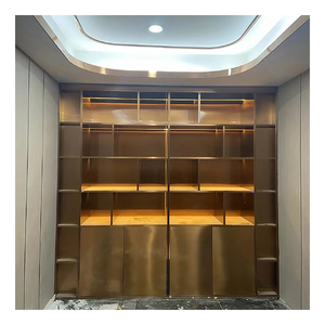 خزانة نبيذ فاخرة من الفولاذ المقاوم للصدأ لأثاث غرفة المعيشة بتصميم عصري - Product Image 1