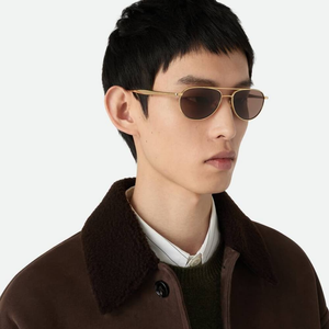 Bottega BV Geometric Double Bridge Sunglasses Lightweight Frame Stylish Shades for Daily Travel Driving Veneta - Product Image 6