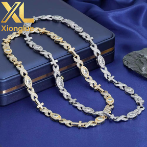 Hip Hop Custom S925 Sterling Silver Moissanite Eye <b>Cross</b> Men'S Jewelry Necklace - Product Image 6