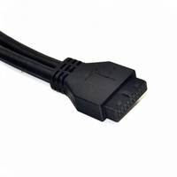 Hub USB 3.0 double port 19 broches et 9 broches pour panneau avant de boîtier PC de bureau, convertisseur d'extension de baie de disquette 3,5 pouces en stock