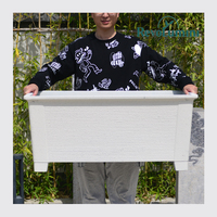 Jardinières d'extérieur extra-larges, bacs à fleurs rectangulaires, jardinières de jardin robustes et durables, grands contenants pour plantes de jardin
