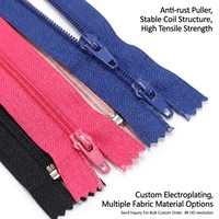 Fermetures éclair en résine plastique en gros # 5 # 8 Moules moulés invisibles et durables pour la couture de vêtements, robes, fournisseur direct d'usine OEM personnalisé