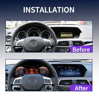 Kits de mise à niveau pour Mercedes Benz W204 NTG4.5, autoradio Android, lecteur multimédia Carplay, lecteur DVD avec groupe d'instruments automatique