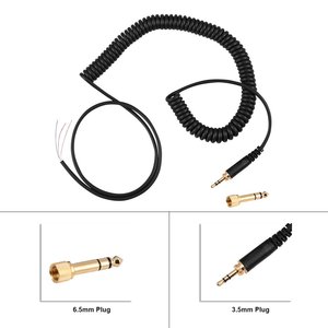 Cable de audio con resorte de extensión de 1,5 m para Beyerdynamic <span class=keywords><strong>DT</strong></span> 770/ 770Pro/ <span class=keywords><strong>990</strong></span>/ 990Pro con adaptador de 6,35 mm - Product Image 2