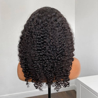 Perruques de cheveux humains indiens bruts 13x4 avec dentelle transparente, cuticules alignées, ondulations profondes, perruques frontales Full HD pour femmes noires