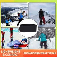 Sangle de fixation de ski extérieure avec boucle auto-agrippante, en tissu de plongée SBR épaissi, coussinet de protection, sangle de fixation de ski réglable, double fixation de ski