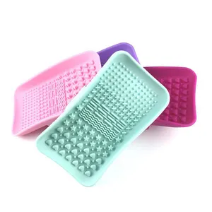 Beauty Make Up Brush Cleaning Mat Silicone Make Up Brush Cleaning Pad Makeup Tools Cleaner