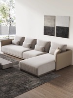 Canapé en tissu italien en coton et lin Design moderne et simple personnalisable pour le salon