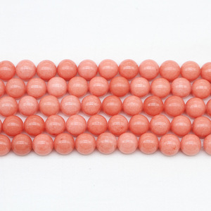 Natural Stone Loose Round Beads Color B Orange <b>Red</b> For DIY <b>Bracelets</b> Yiwu Origin ST0085 - Product Image 2