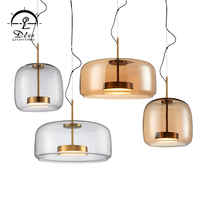 Éclairage suspendu mené intérieur de Style nordique pour le lustre moderne de lampe en verre de lampe de décoration de maison d'hôtel