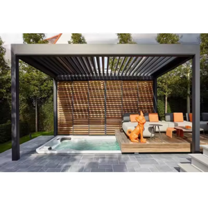 Pérgola Bioclimática de Aluminio con Persianas Ajustables, Motorizada, Control Remoto, Impermeable, Tamaños Personalizables, Ecológica, Cubierta para Terraza y Patio - Product Image 6