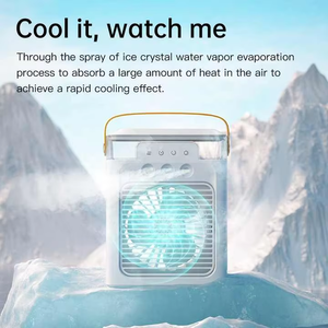 Nouveau climatiseur portable, ventilateur de refroidissement, mini climatiseur évaporatif, mini ventilateur, 3 vitesses, brumisateur frais, refroidisseur d'air personnel - Product Image 3