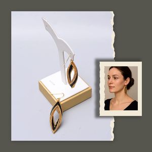 Pendientes Largos Estilo Bohemio, Hechos a Mano, Chapados en Oro de 24K, Joyería de Moda Personalizable para Mujer, Uso Diario y para Fiestas - Product Image 3