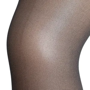 Yjd60 meias pretas antiderrapantes, meias altas sensuais, de nylon, translucentes